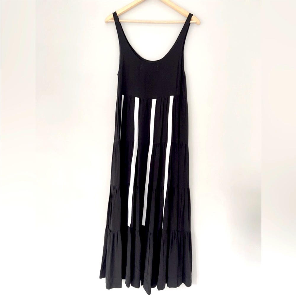 Black Striped Maxi Dress